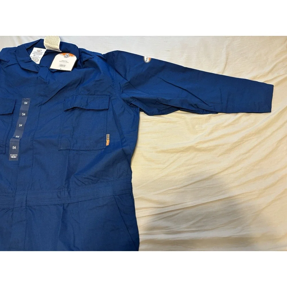⭐️Rasco FR Coverall Mens 54 Navy Flame Resistant⭐️NFPA 2112 ASTM⭐️NEW